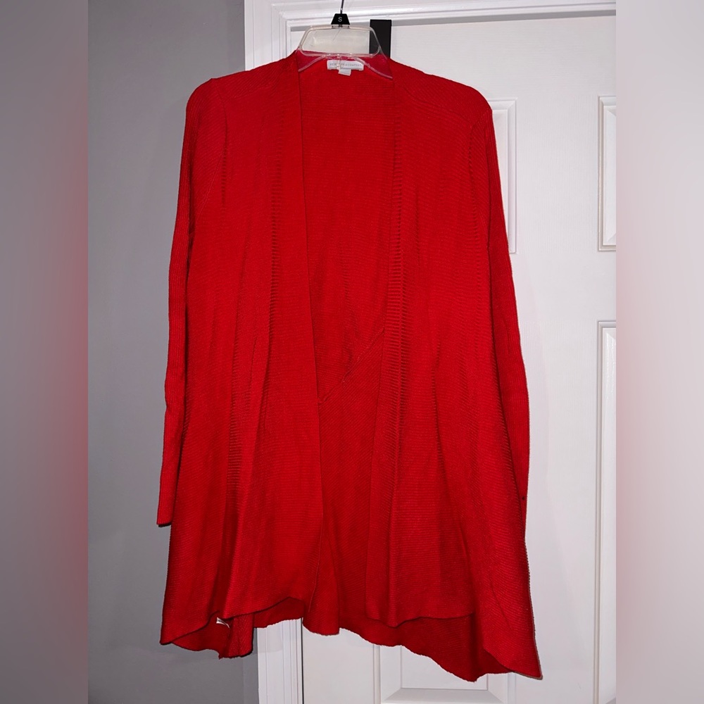 New York and Company Red Oversized Cardigan